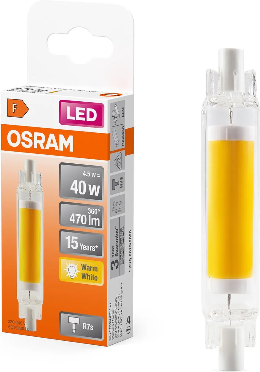 Osram LED Slim Line R7S 78mm - 4.5W 470lm Warm Wit