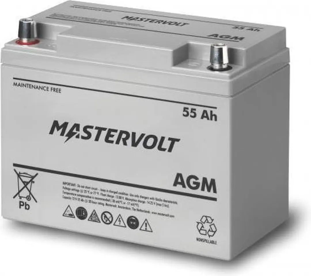 Mastervolt AGM Battery 12/55Ah 257x132x200mm 17kg