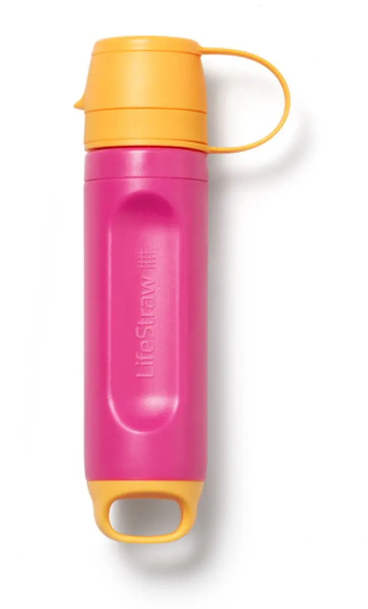 LifeStraw Peak Series Solo Personal Water Filter Straw, Pink Limonade