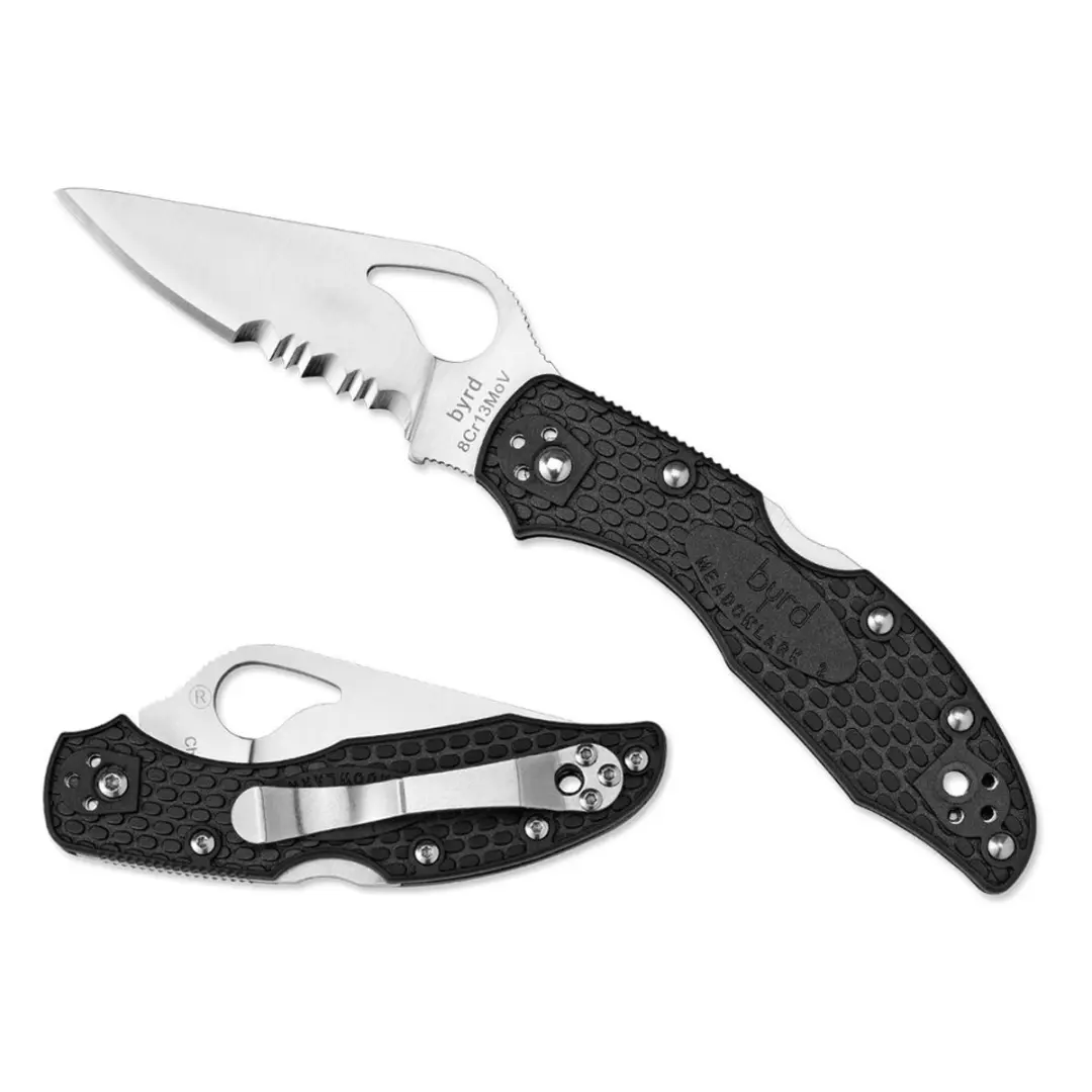 Spyderco Zakmes Byrd Meadowlark 2 Lightweight Black 8Cr13MoV CE