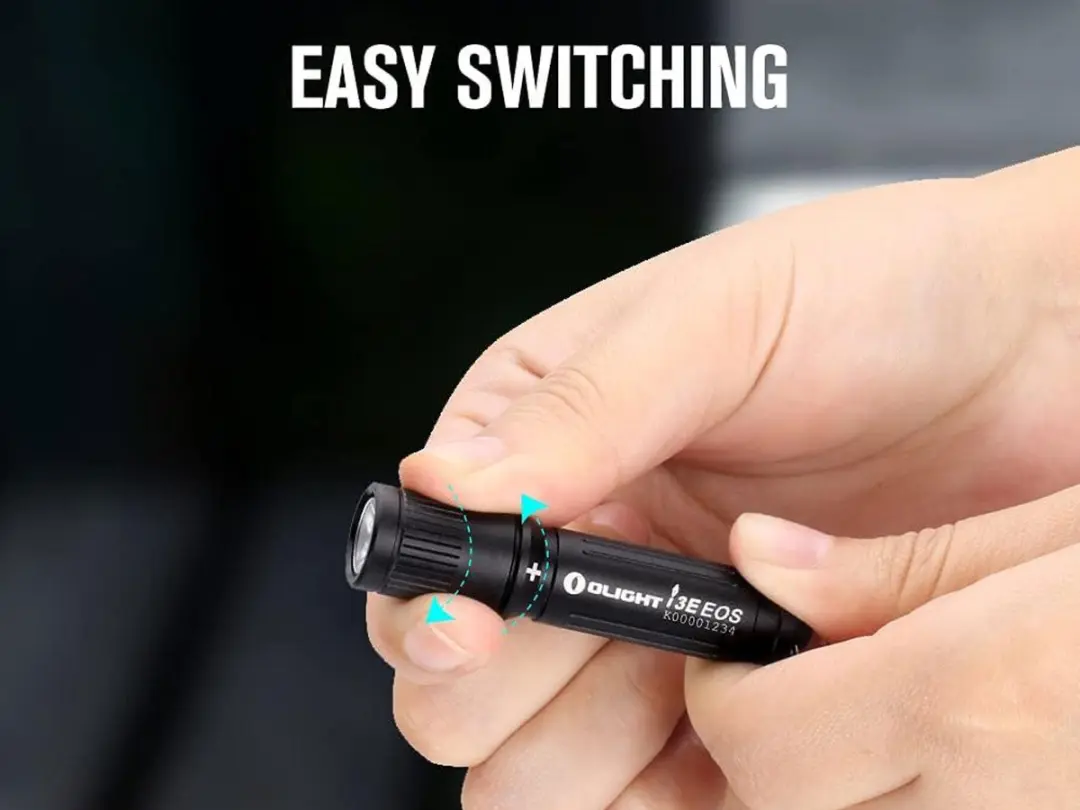 Olight i3E EOS Zaklamp - 90 lm - Zwart - afbeelding 6 van 6
