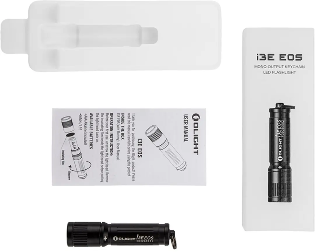 Olight i3E EOS Zaklamp - 90 lm - Zwart - afbeelding 4 van 6