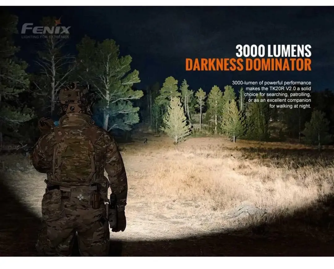 Fenix TK20R V2.0 Zaklamp - 3000 Lumen - Zwart - afbeelding 4 van 6