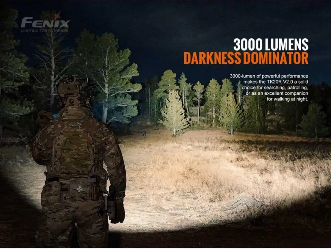 Fenix TK20R V2.0 Zaklamp - 3000 Lumen - Zwart - afbeelding 3 van 6