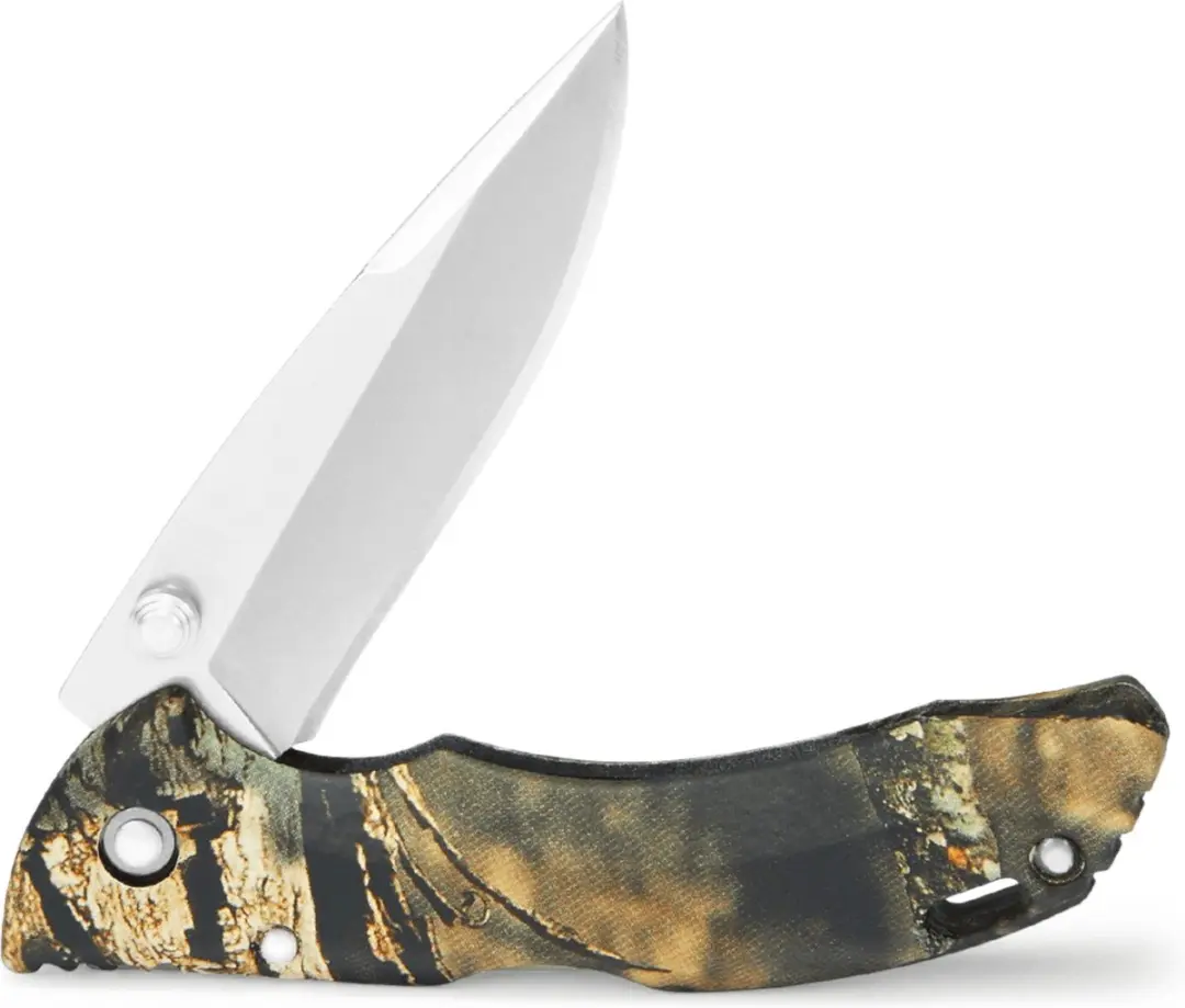 Buck Bantam Camouflage Groen Zakmes 19 cm Scherp Stevig Vismes Jachtmes Klusmes