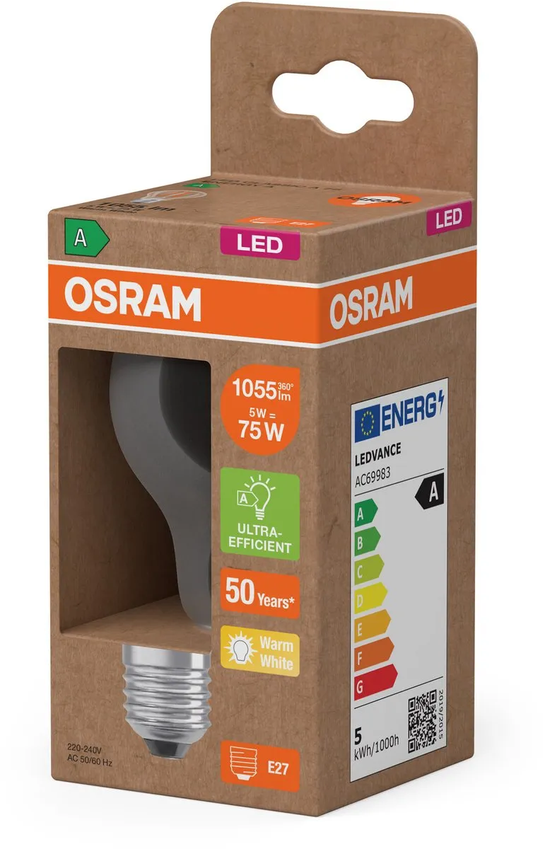Osram LED Superstar Classic A75 E27 5W 1055lm Warm Wit