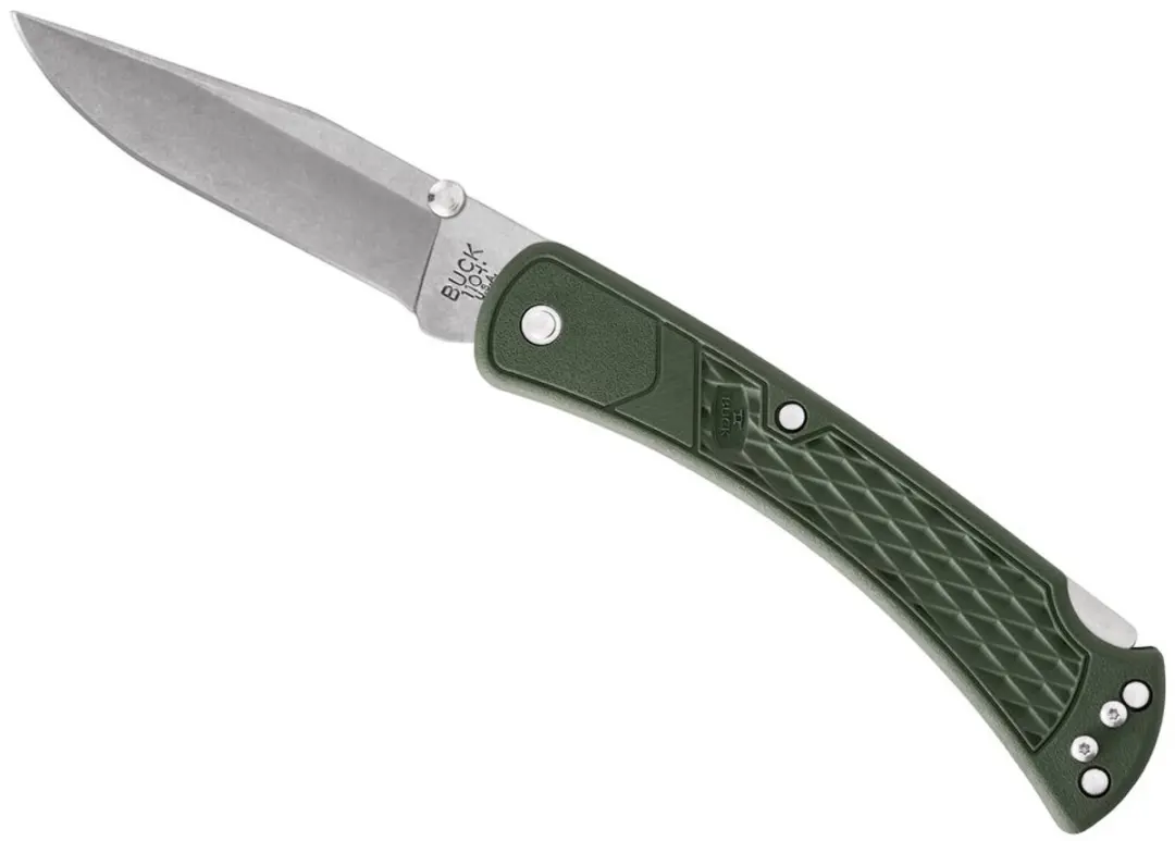 Buck zakmes 110 Slim EDC Folding Hunter OD green clampack