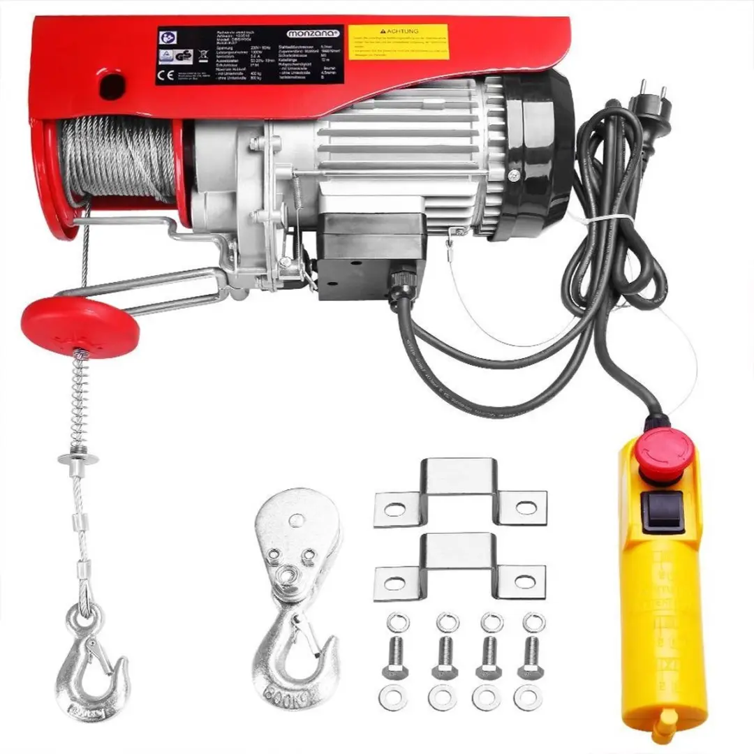 Monzana Elektrische Kabellier 400/800 kg - Rood - afbeelding 4 van 5