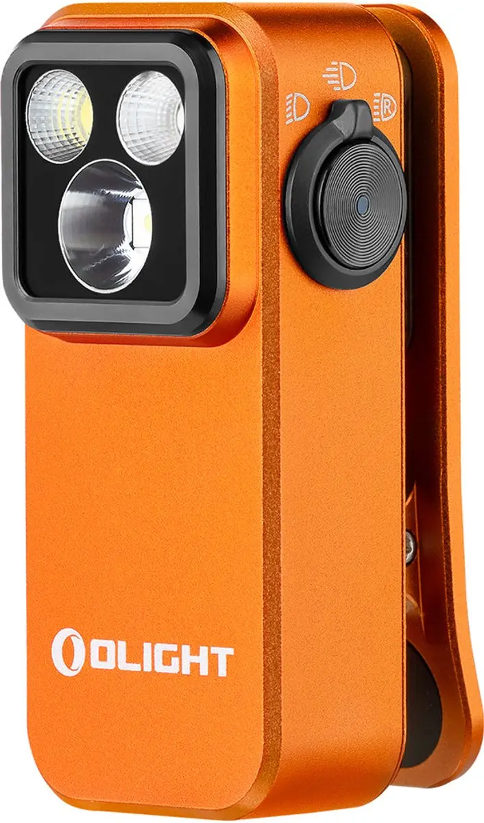 Olight Oclip Pro Zaklamp - 500 lm - Oranje - afbeelding 3 van 6