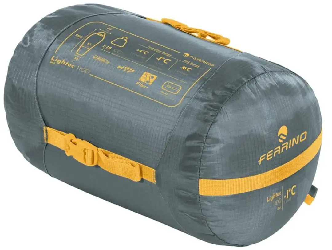 Ferrino Lightec SM 1100 Long Slaapzak +4C - Grijsgroen - afbeelding 2 van 2
