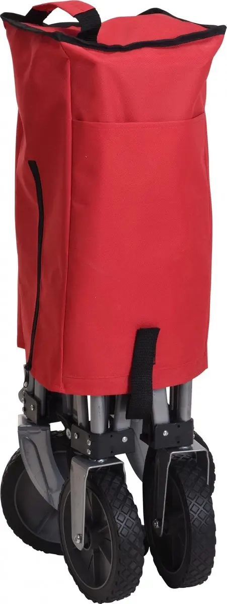 Opvouwbare Bolderkar - 90x49x58cm - Rood - afbeelding 3 van 3