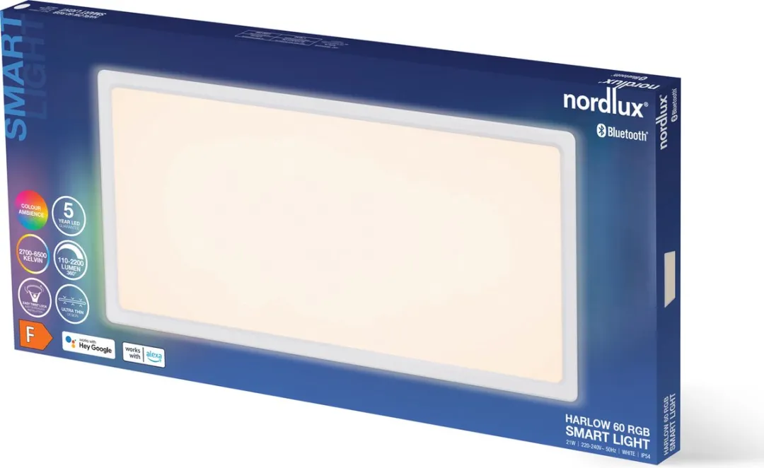Nordlux Harlow Plafondlamp 60x30cm - RGBW Wit