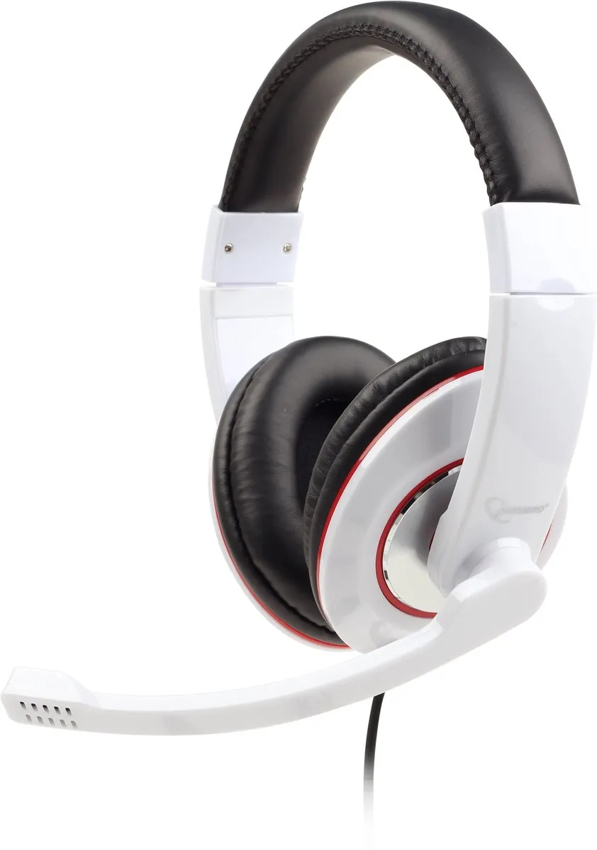 Gembird MHS-001-GW Koptelefoon - Glossy wit
