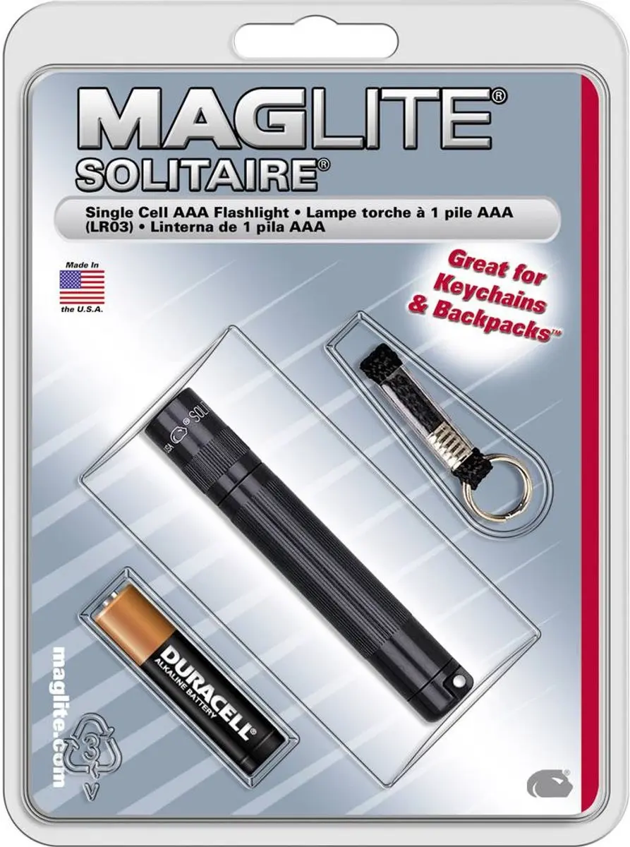 Maglite Solitaire K3A016 Zaklamp - Zwart - afbeelding 2 van 6