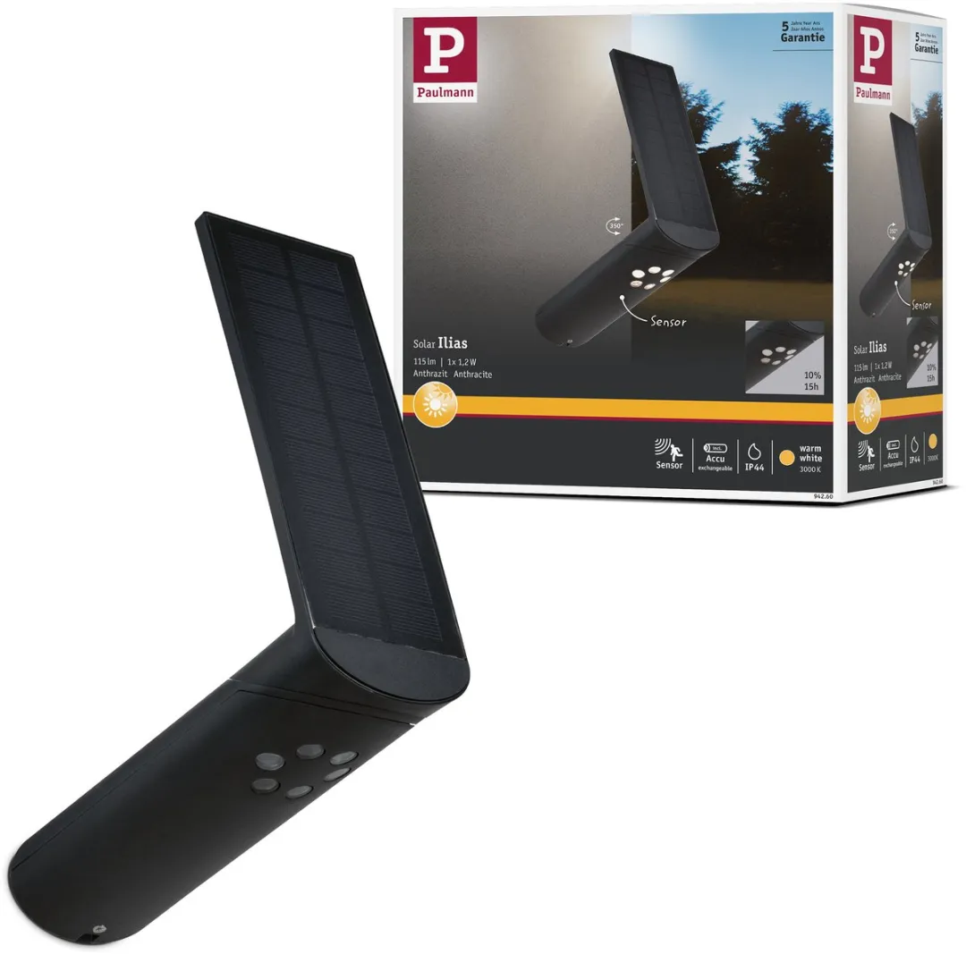 Paulmann Ilias Solar LED Wandarmatuur
