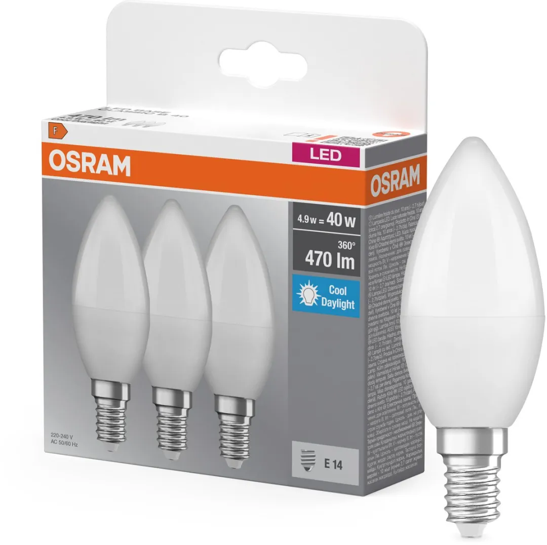 Osram LED Star Mini Kaars E14 Mat 6500K - 3 Stuks