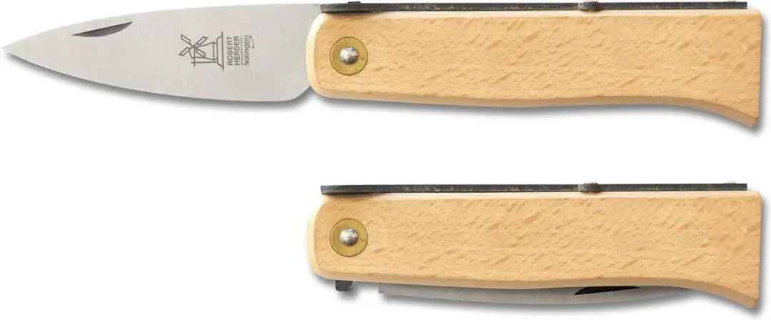 Robert Herder Lierenaar Zakmes - Lemmet 9 cm - Beukenhout - afbeelding 6 van 6
