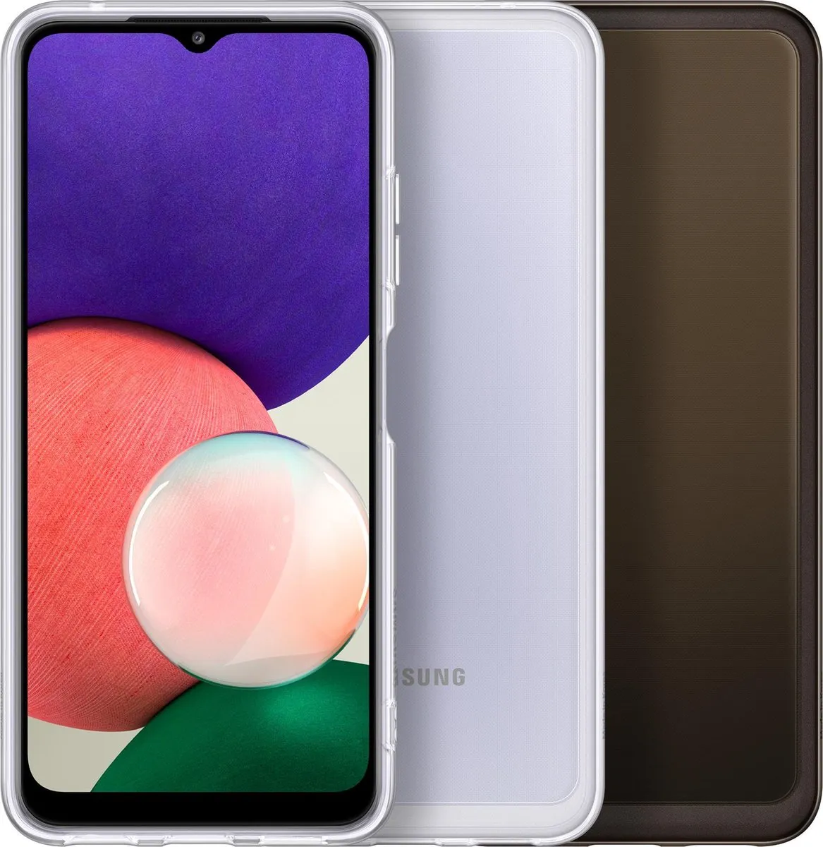 Samsung Soft Clear Hoesje Galaxy A22 5G EF-QA226TBEGEU - Zwart - afbeelding 6 van 6