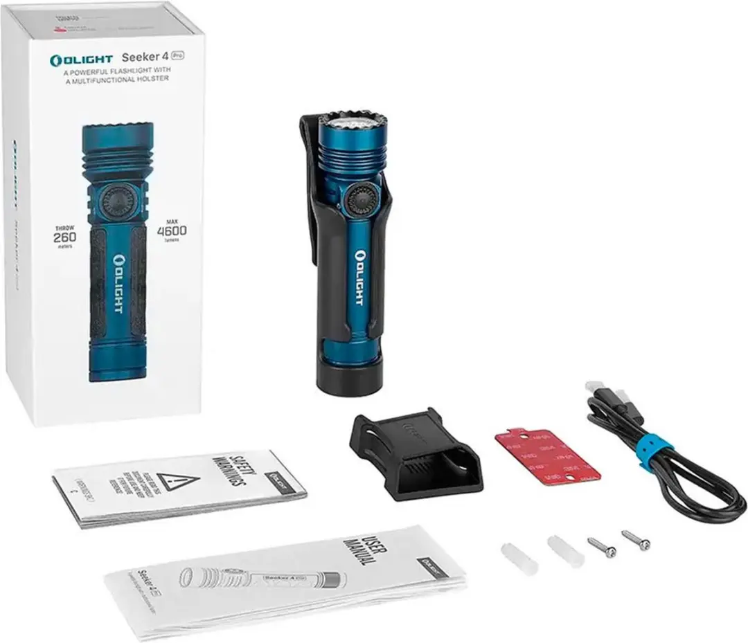 Olight Seeker 4 Pro Zaklamp - 4600 lm - Blauw - afbeelding 2 van 6