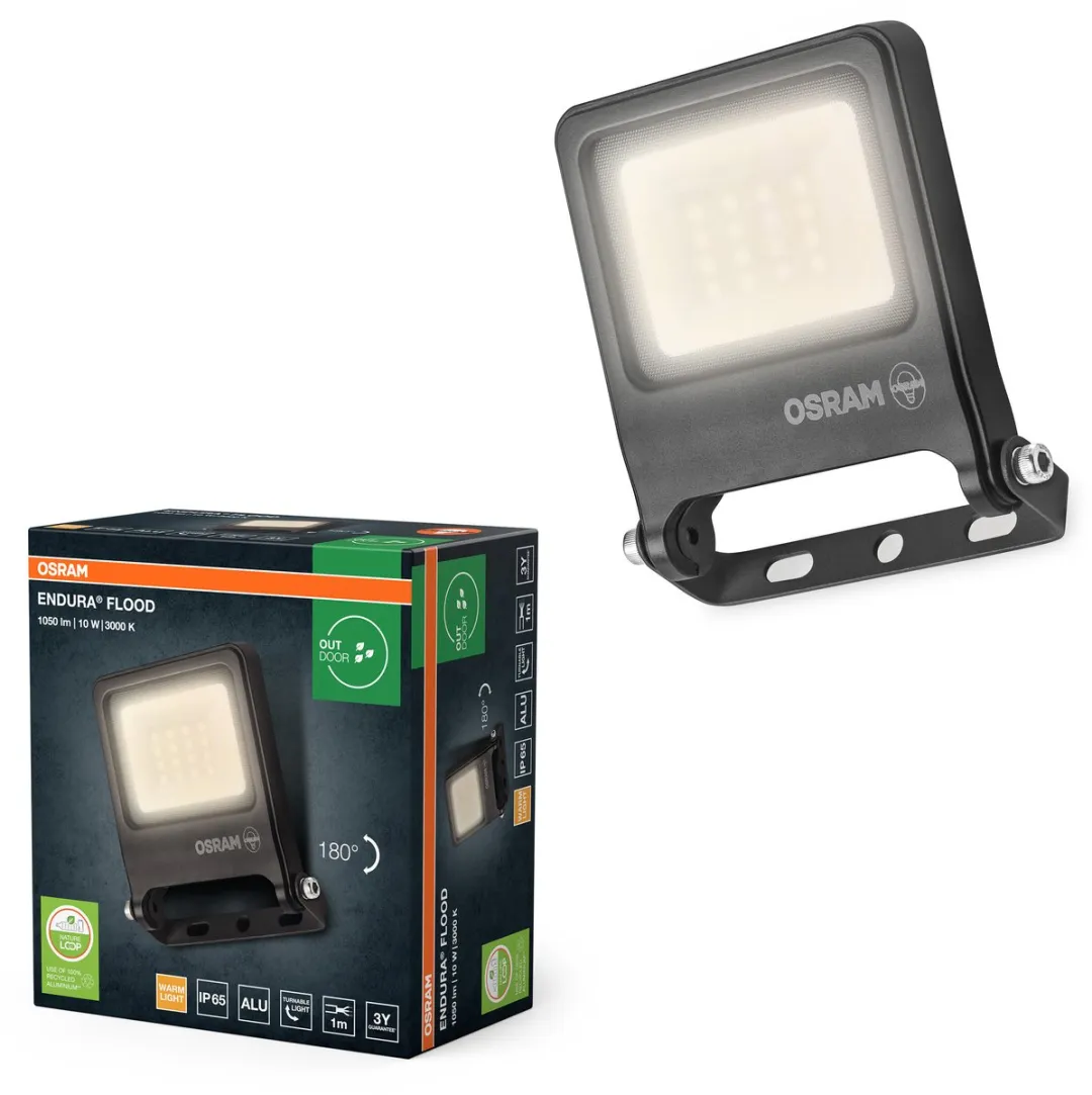Osram Endura Flood PC 10W LED-schijnwerper 1000lm - Donkergrijs