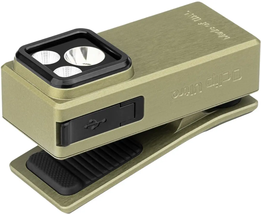 Olight Oclip Ultra Zaklamp - 530 lm - Olive Green - afbeelding 3 van 6