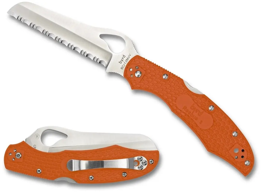 Spyderco Zakmes Byrd Cara Cara 2 Rescue Orange 8Cr13MoV SE