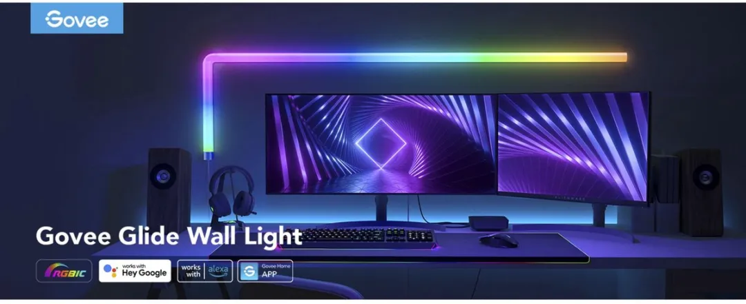 Govee Glide Wall Light B6062 LED Wandlamp 36W - RGB Multi