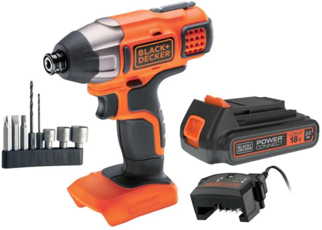 BLACK+DECKER BDCIM18D1A-QW Accu Slagmoersleutel - 18V 2,0Ah - afbeelding 2 van 2