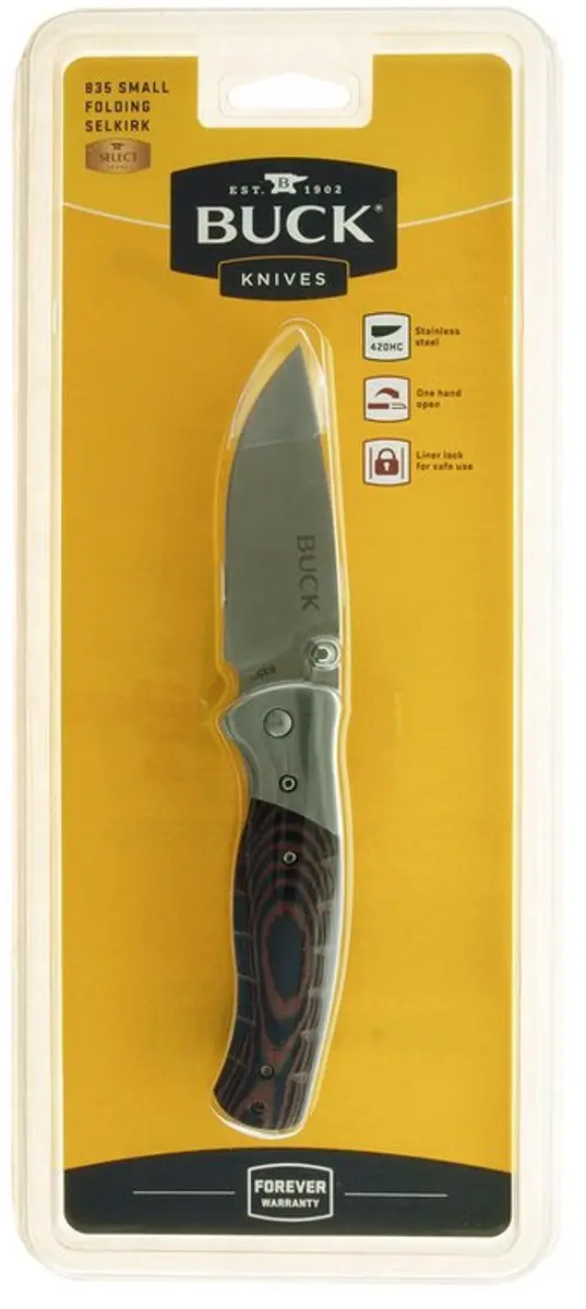 Buck 835 Small Folding Selkirk Clampack Zakmes