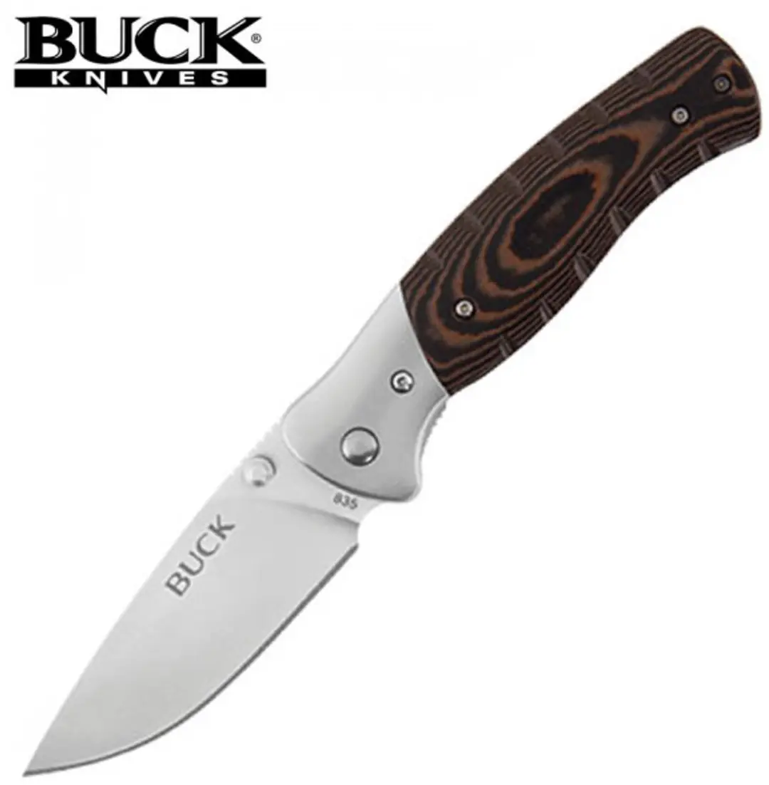 Buck 835 Small Folding Selkirk Clampack Zakmes - Micarta - afbeelding 4 van 4