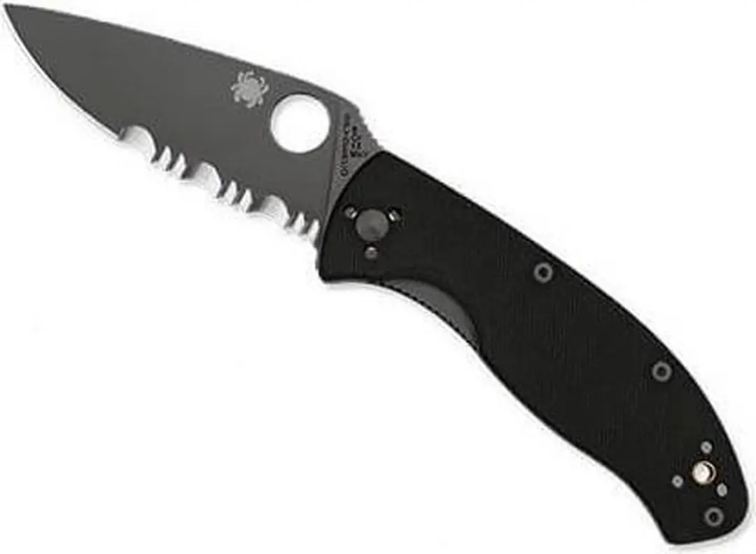 Spyderco zakmes Tenacious PE BKS half gekarteld