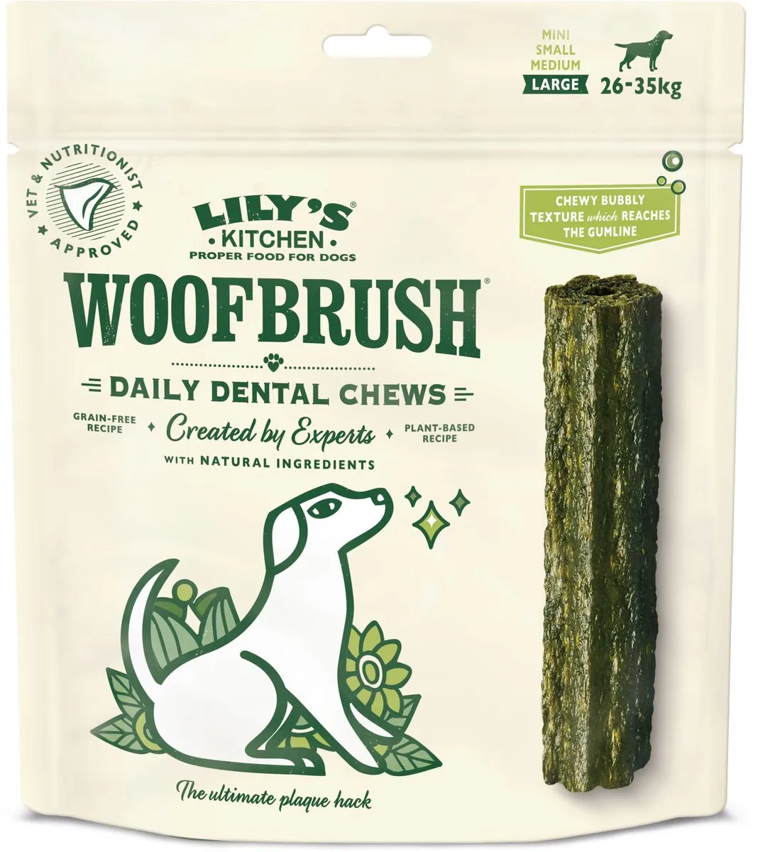 Lily's Kitchen Woofbrush Natural Dental Chew Large - 4x329g