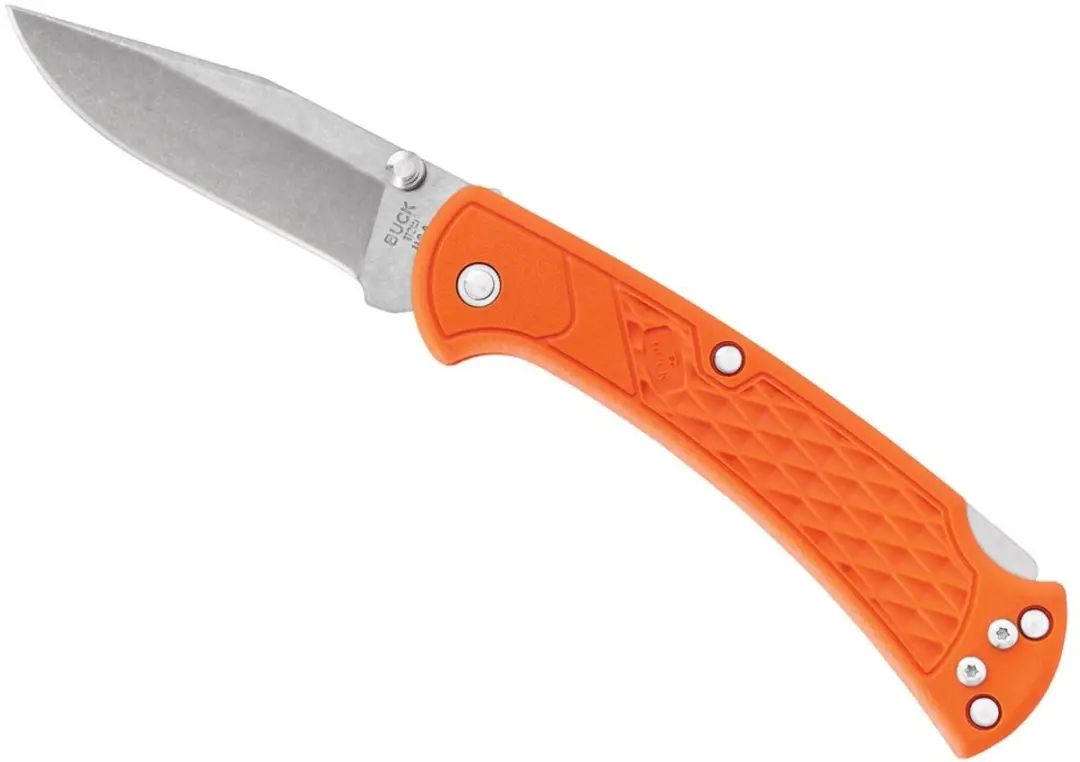 Buck zakmes Ranger Slim EDC Folding Oranje clampack