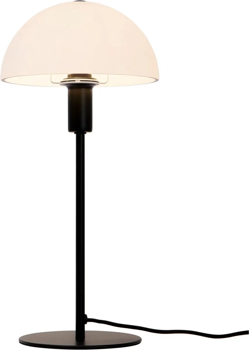 Nordlux Ellen Tafellamp Ø20cm E14 - Zwart/Opaalwit