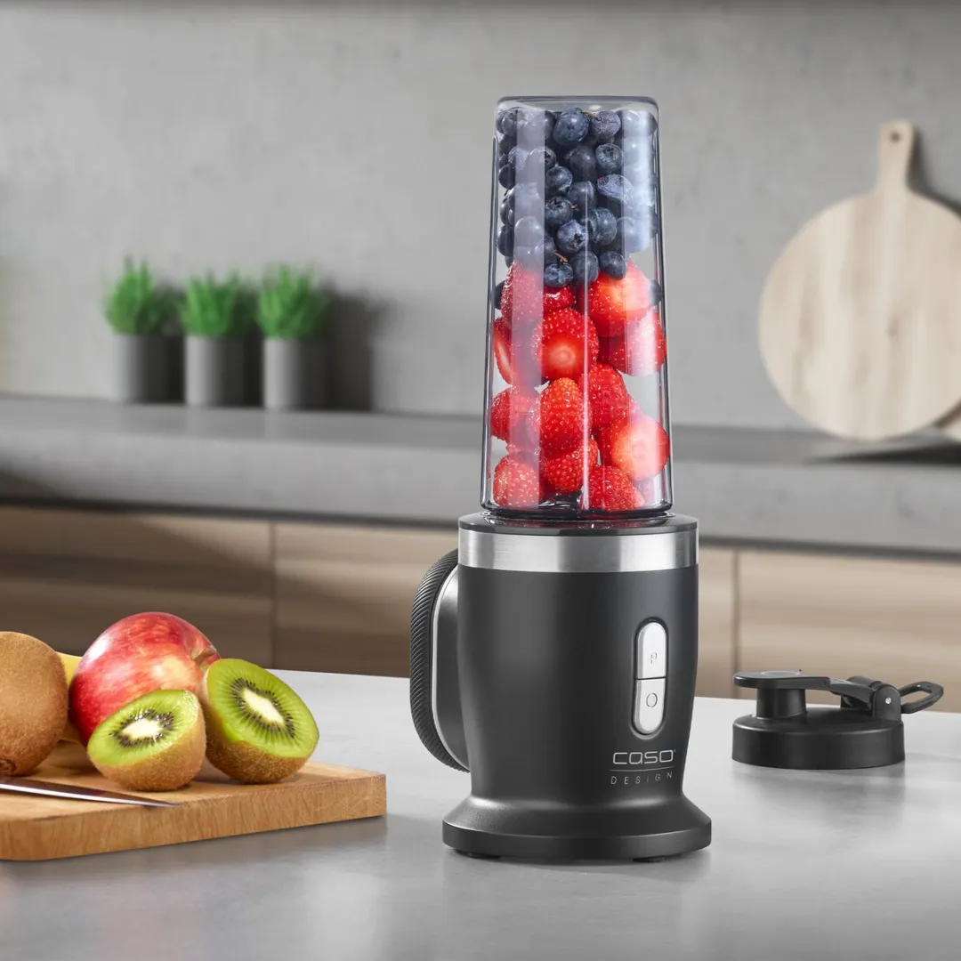 CASO Click & Blend Draadloze Blender – 240 Watt – 14.000 RPM – RVS 4-Mes System – BPA-vrije Tritan Kan 500 ml – USB-C Opladen