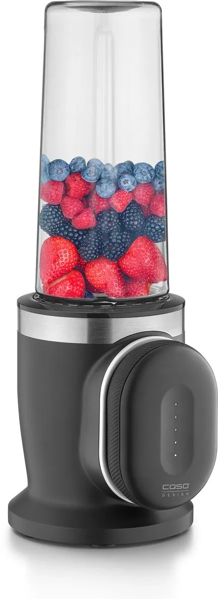 CASO Click & Blend Draadloze Blender – 240 Watt – 14.000 RPM – RVS 4-Mes System – BPA-vrije Tritan Kan 500 ml – USB-C Opladen