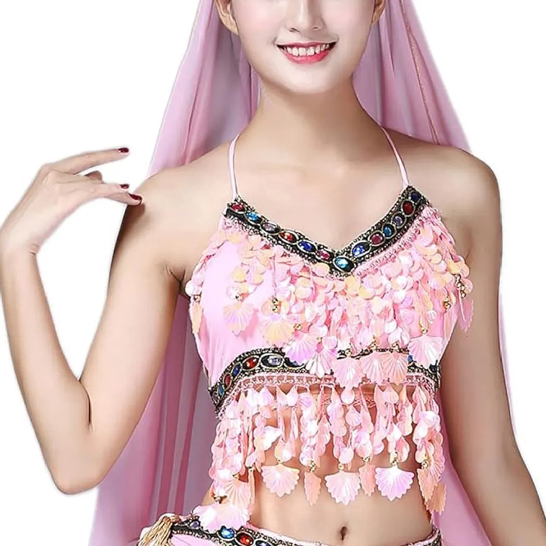 RedParrot Festival Top Dames Glitter Topje - Roze