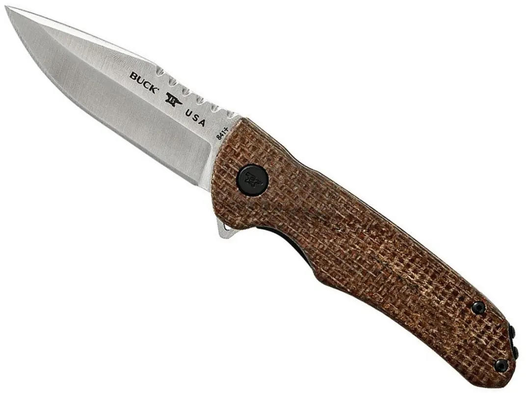 Buck Mes Sprint Pro Burlap Micarta PE
