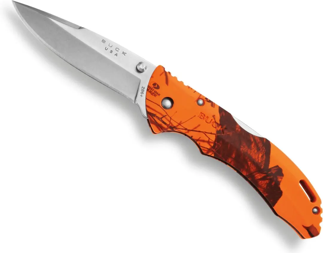 Buck Bantam Oranje Zakmes 22 cm Scherp Stevig Vismes Jachtmes Klusmes Mes Camou
