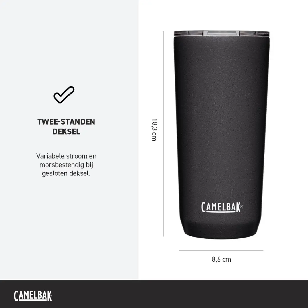 CamelBak Tumbler Thermosbeker 600ml - Zwart - afbeelding 6 van 6