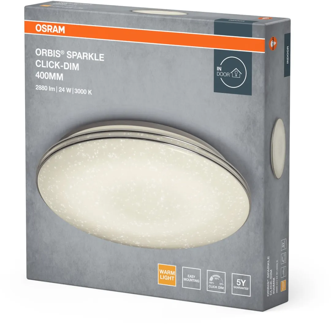 Osram Orbis Sparkle LED Plafondlamp 24W - 400mm - Warm wit 3000K