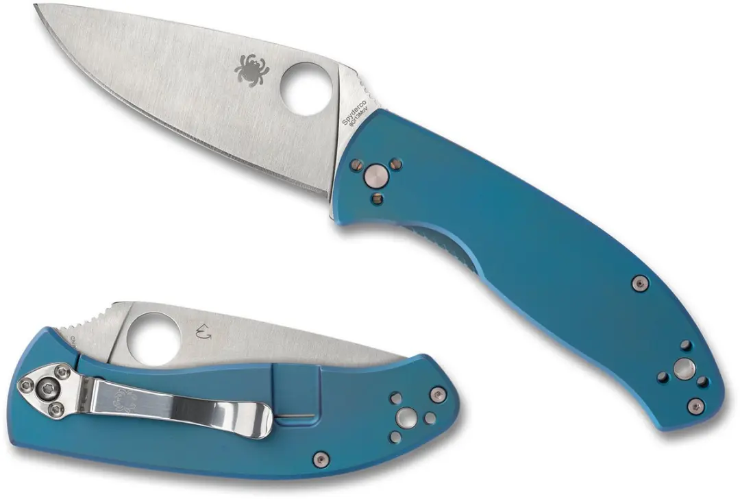 Spyderco Tenacious Titanium Blue 8Cr13MoV PE