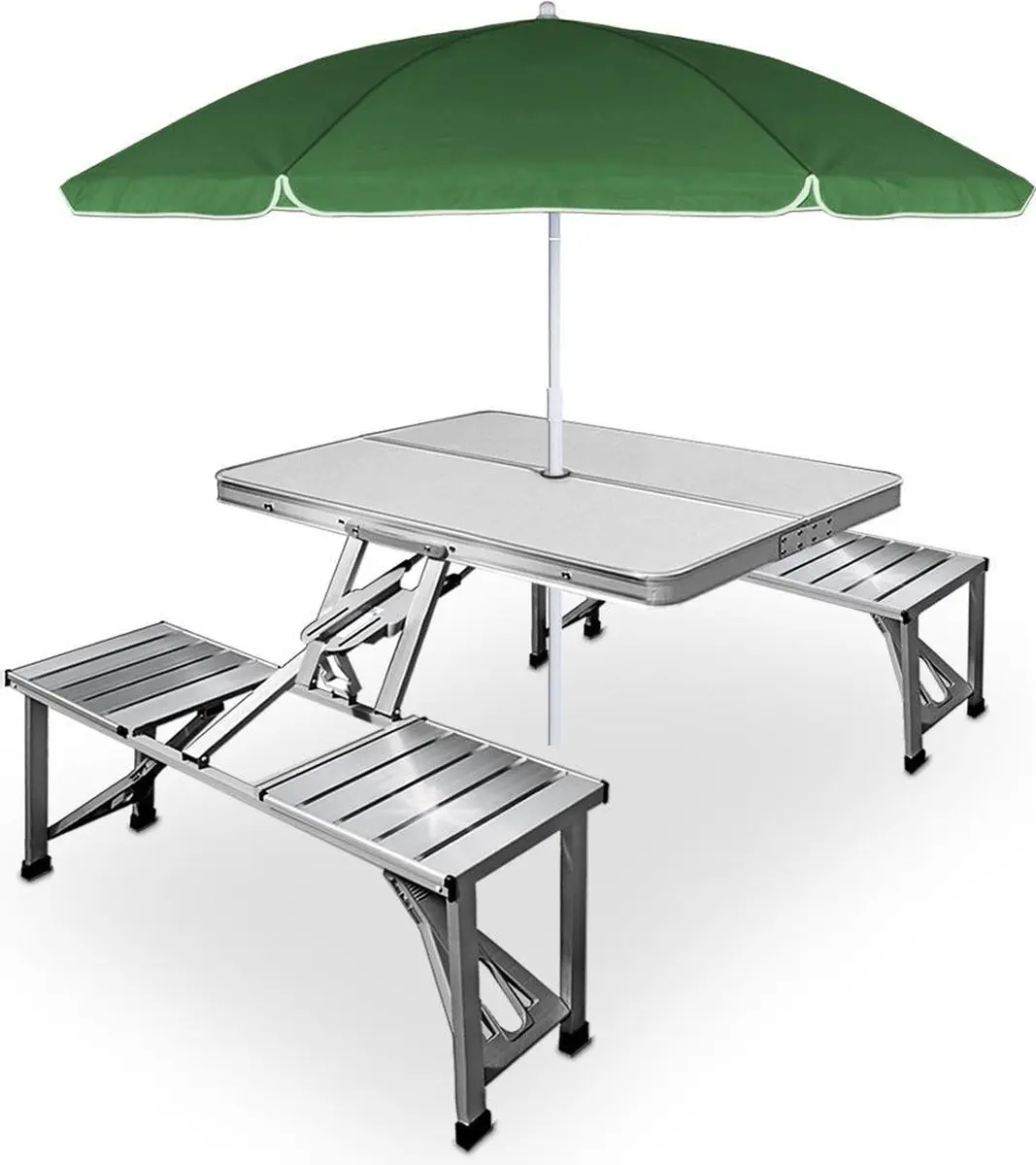 Deuba Campingtafelset Aluminium 4 Stoelen - Grijs - afbeelding 5 van 6