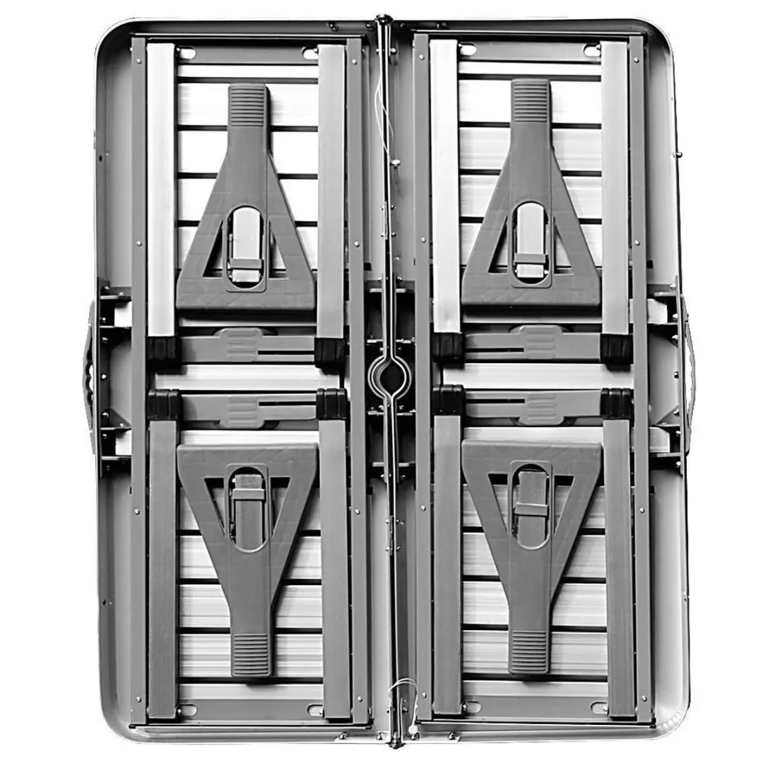 Deuba Campingtafelset Aluminium 4 Stoelen - Grijs - afbeelding 2 van 6