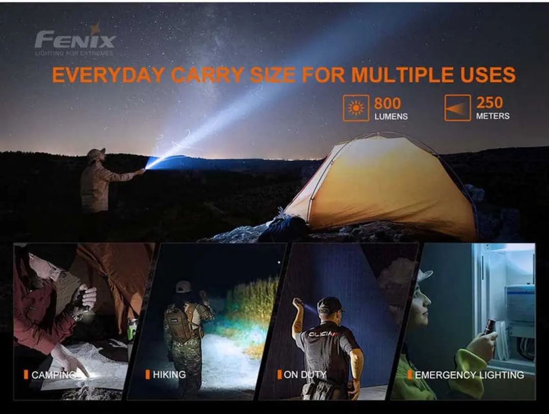 Fenix PD25R FEPD25R Zaklamp - 800 Lumen - Aluminium - afbeelding 5 van 6
