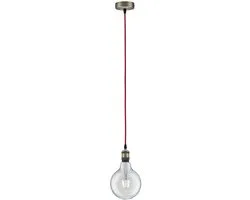 Paulmann Neordic Hanglamp Eldar E27 60W - Rood, Nikkel geborsteld - afbeelding 6 van 6