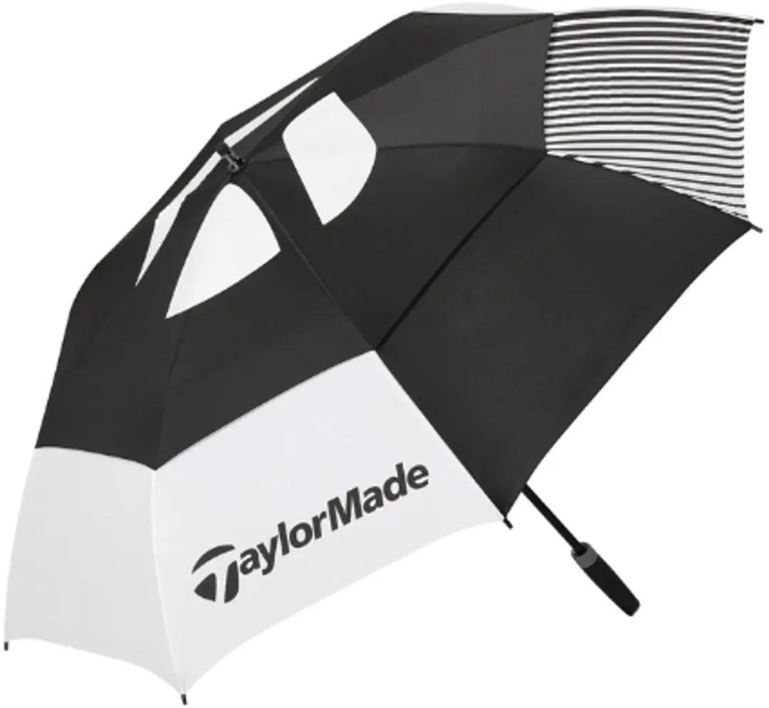 Taylormade Tour Double Canopy paraplu zwart/wit