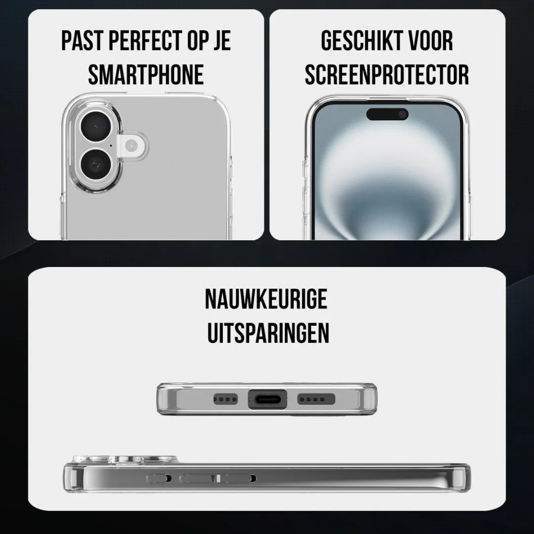 NUVEX iPhone 16 Plus Hoesje Transparant - MPN 8721161796213