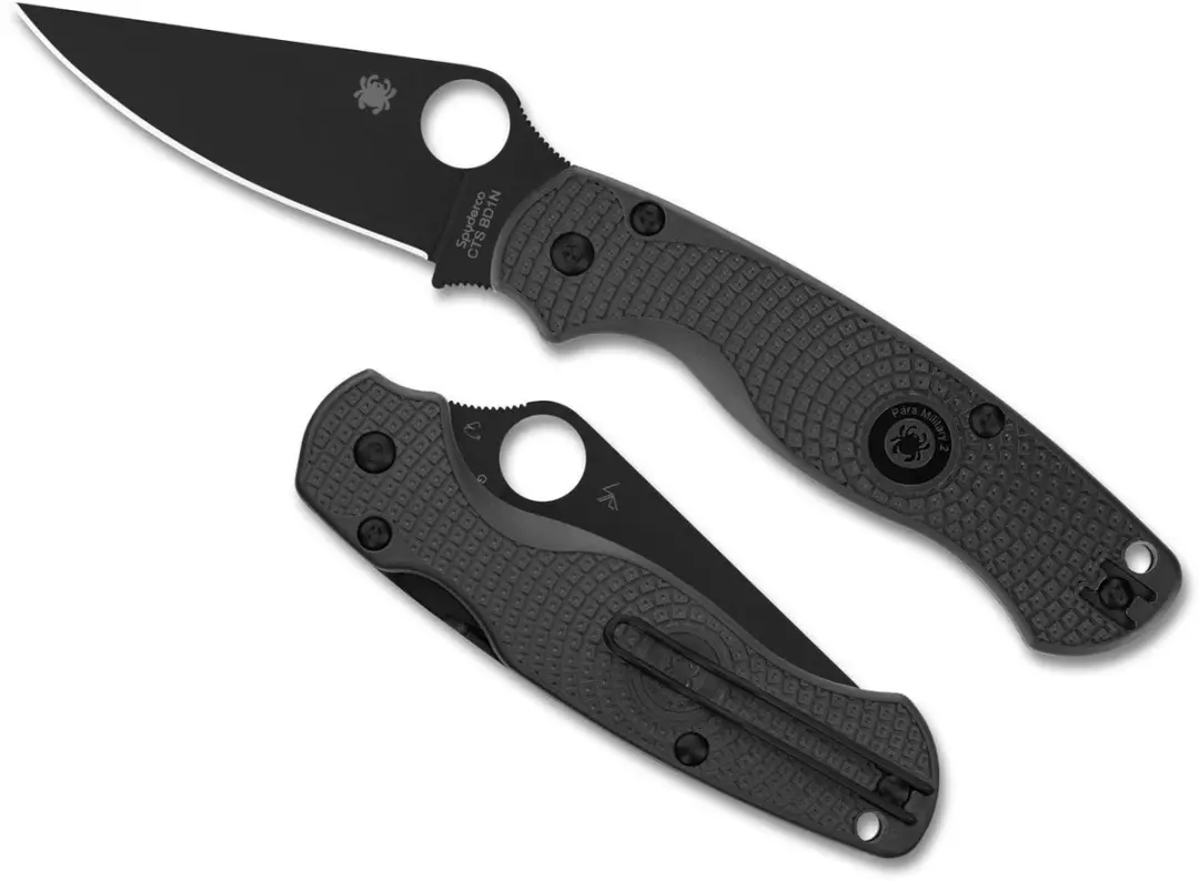 Spyderco Para Military 2 Black Lightweight Black Blade PE