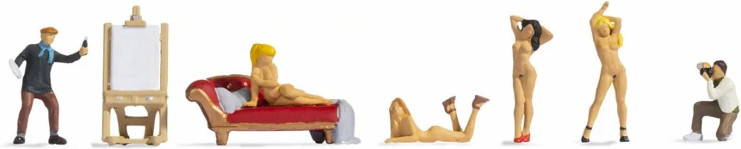 Noch H0 Kunstenaarsfiguur Meerkleurig